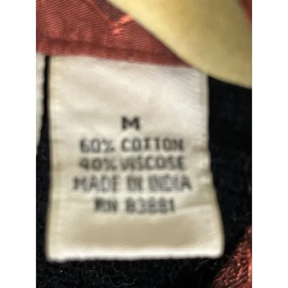 Flashback Jacket Women M Black Floral Retro 80s Grandma Western Bohemian Wooden - Picture 3 of 12